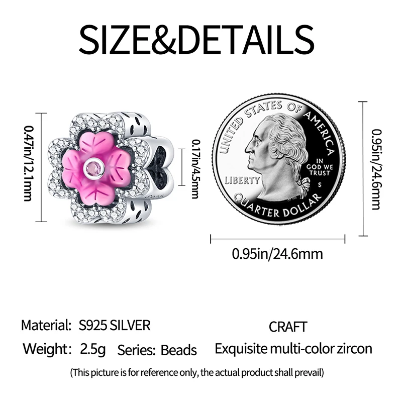 Fit Qikaola 925 Original Armband 925 Sterling Silber Blume Vogel Serie Charms Perlen Für Frauen Mode DIY Schmuck Geschenke Machen – Detail 8