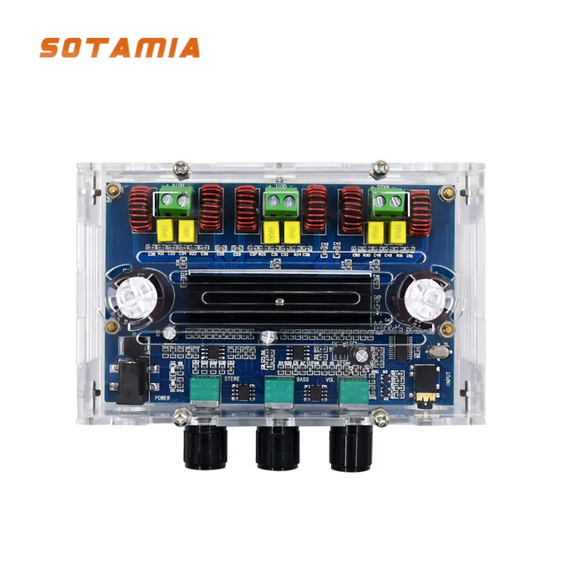 

SOTAMIA TPA3116D2 Power Amplifier Board 2.1 Sound Amplificador Class D Bluetooth-compatible Subwoofer Amplifiers 2x50W+100W