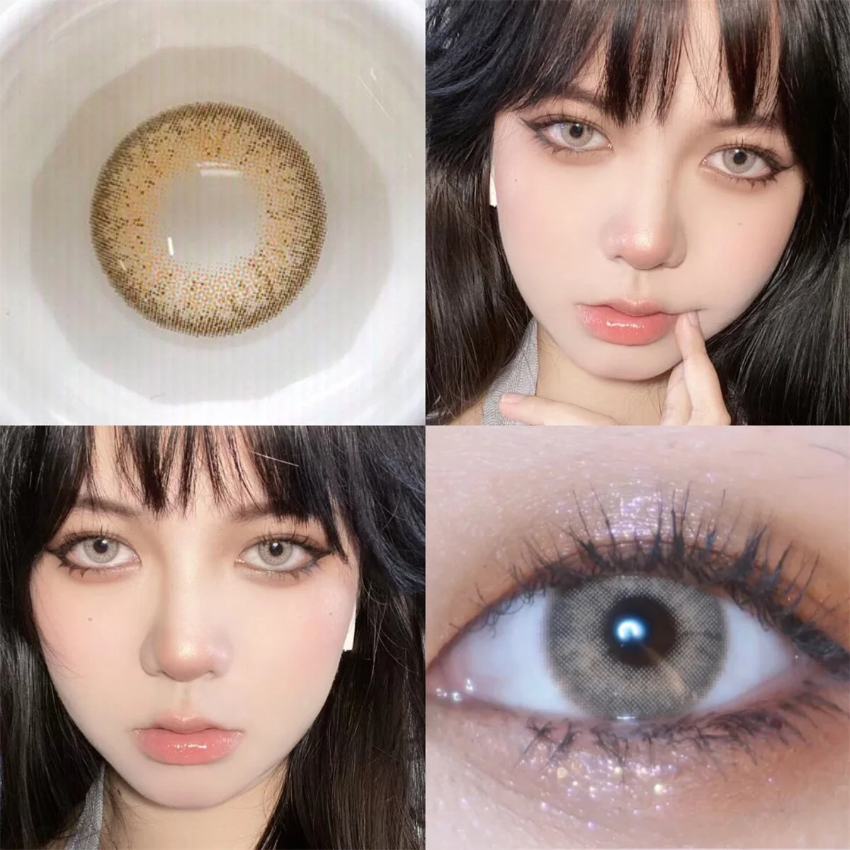 Little Wildcat Gray Colored Contact Lenses for Eyes Natural Yearly Contact Lens Big Beauty Pupil Degrees Prescription Myopia
