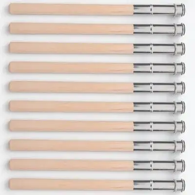 10Pcs 짧은 연필 홀더 익스텐더 아티스트를위한 나무 금속 연필 연장 도구 그리기 쓰기 사무실 학교 용품