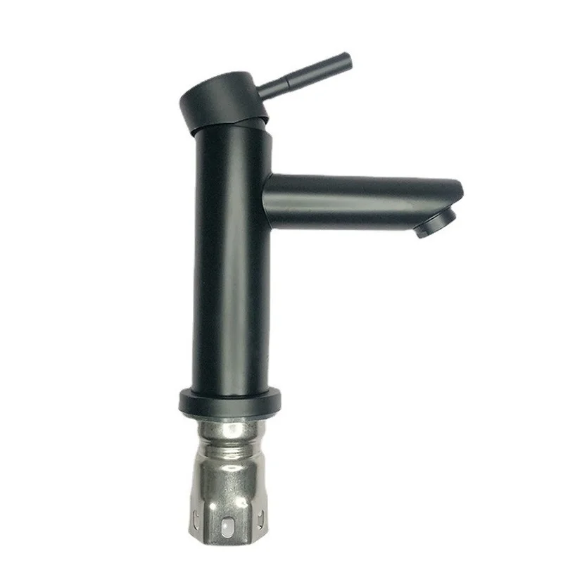 

Новый смеситель для раковины 304 черный смеситель из нержавеющей стали одиночный смеситель для холодной и теплой раковины смеситель для раковины для ванной бытовой