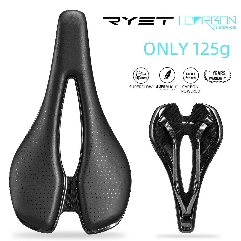 Sella Bici In Carbonio Stampata 3D EXPROTAS &ndash; 140mm, Con Cuscinetto, Per MTB E Racing
