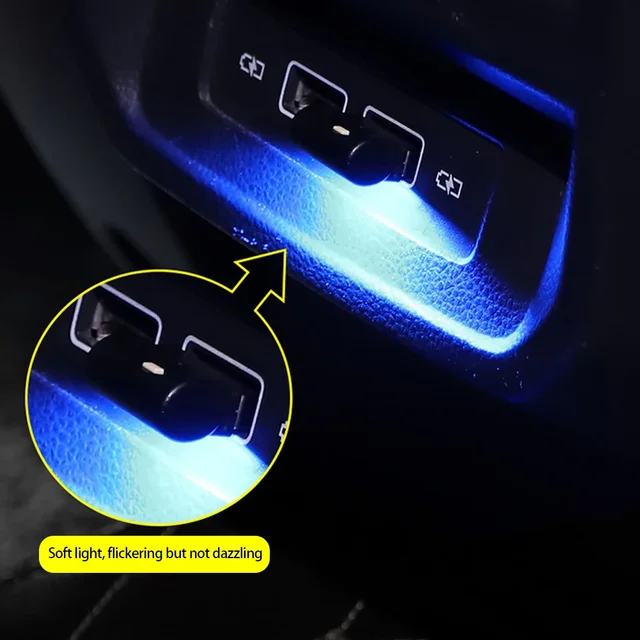 Mini USB LED Car Light Auto Interior Atmosphere Light Emergency Lighting Light PC Auto Colorful Decorative Lamp Car Accessories 5