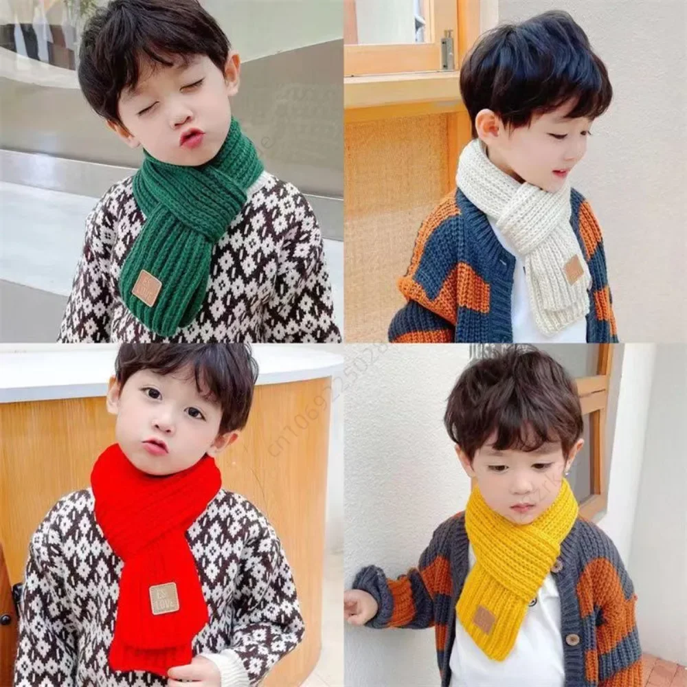 bufanda Baby Winter Knitted Scarf for Kids Boys Girls Warm Scarf Children Neck Warmer Wrap Soft Baby Shawls Winter Clothing