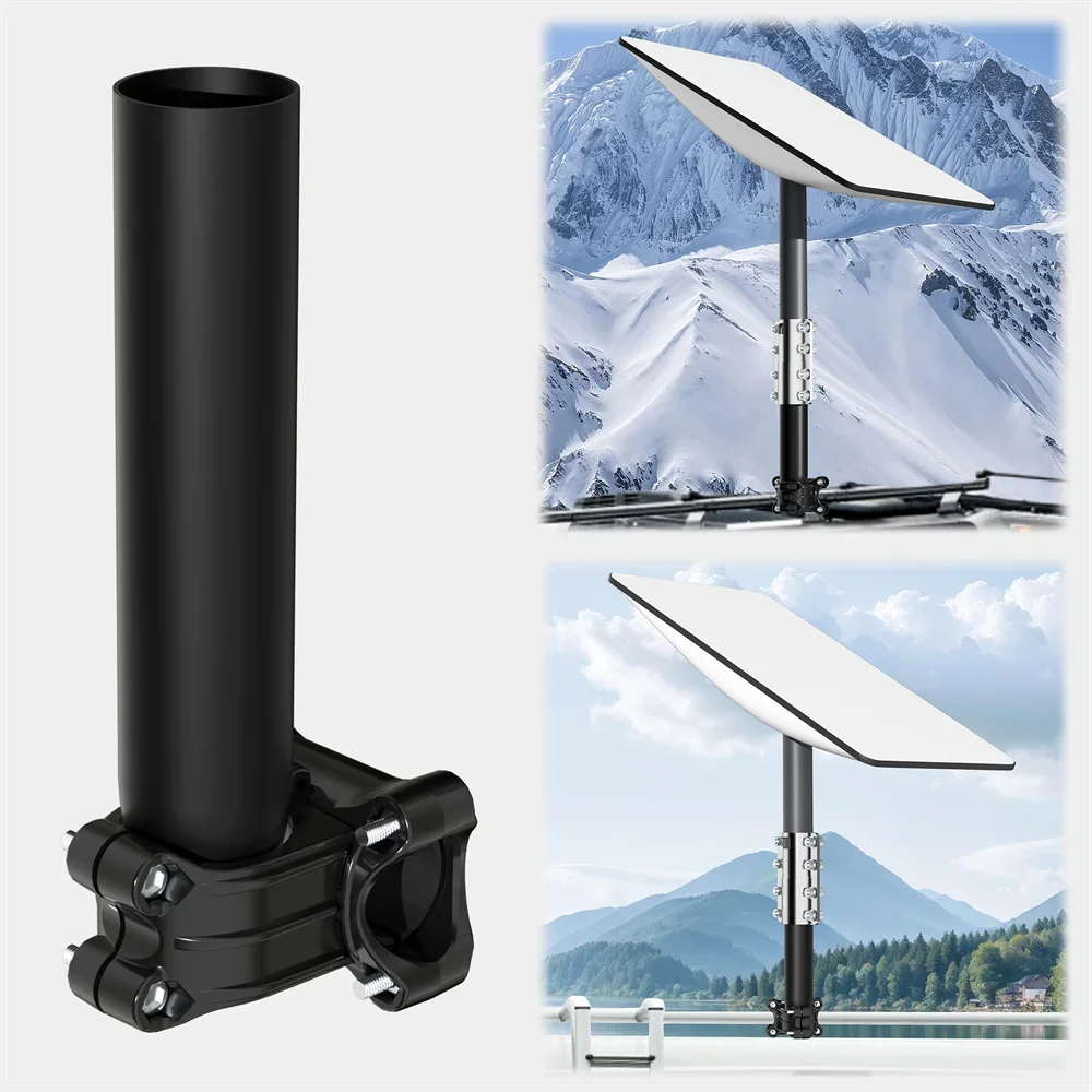 For Starlink Gen V2 mini Pipe Adapter,Compatible with Starlink GEN 2 Pole Mount Kits Roof Mount Bracket for Car Truck RV Yacht