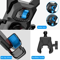 ABS Bike Phone Holder for Motorcycle,360° Shockproof Handlebar Mount Universal for iPhone 15 Pro/Samsung S24 4-7" Phone 2025 New - Image 4
