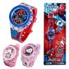 Flash Light Spiderman Kids Watches For Boys Cartoon Hello Kitty Mickey Children Watch Girls Student Clock Gifts free shipping 1