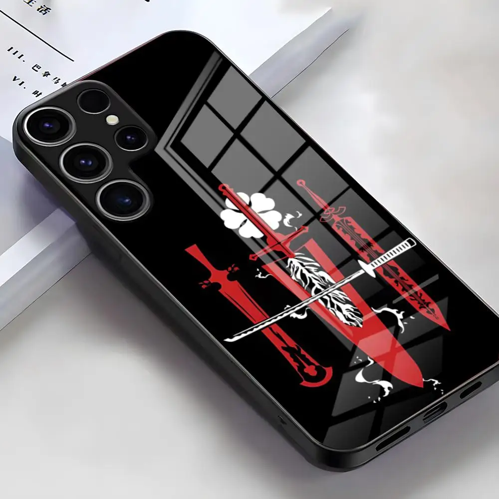 Anime-Inspired Black Clover Glass Phone Case – Premium Design Cover