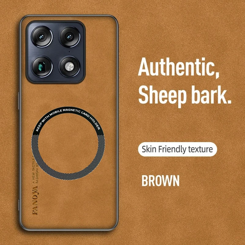 Retro Business Sheepskin Case with Ultra Smooth-Touch Magnetic Protection