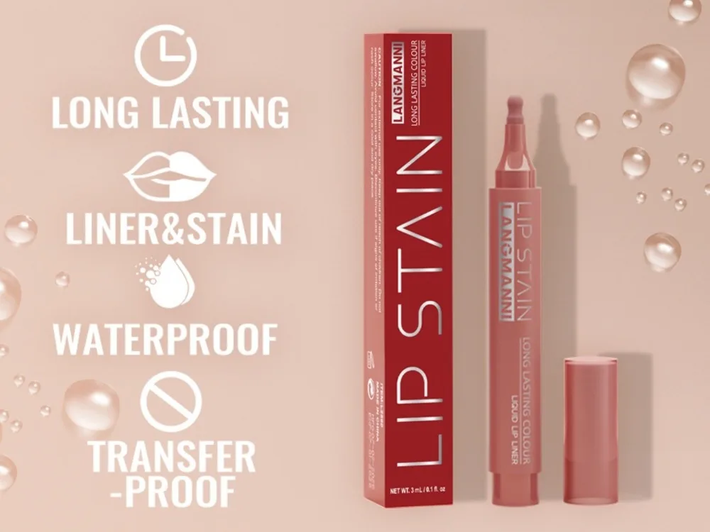 Matte Liquid Lip Liner Pencil Long Lasting Natural Lip Contour Pen_voghion.com