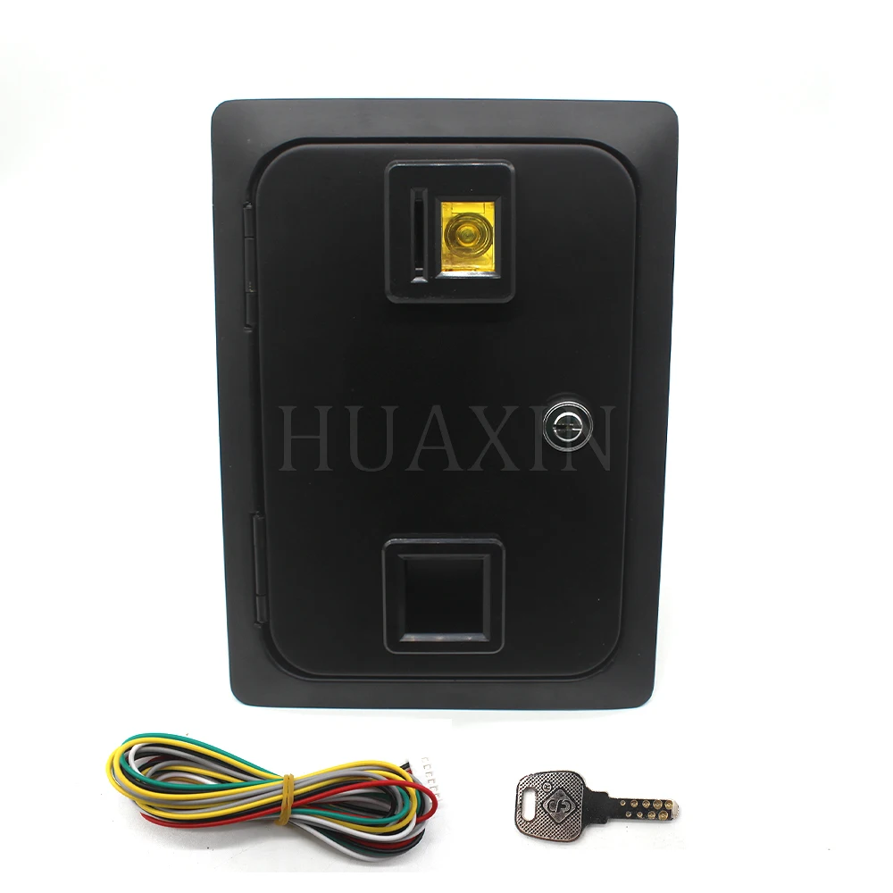 Iron Arcade Coin Door With 12V Comparative Acceptor Support All 20- 29mm Coin Tokens For MAME Jamma Arcade Game Machine Project