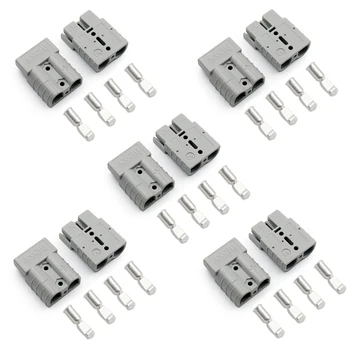 10PCS 50A 600V 6-12AWG แบตเตอรี่สายเชื่อมต่อสําหรับ Anderson สไตล์ Power Connector อินเวอร์เตอร์รถจักรยานยนต์แบตเตอรี่ชาร์จอะแดปเตอร์ 1