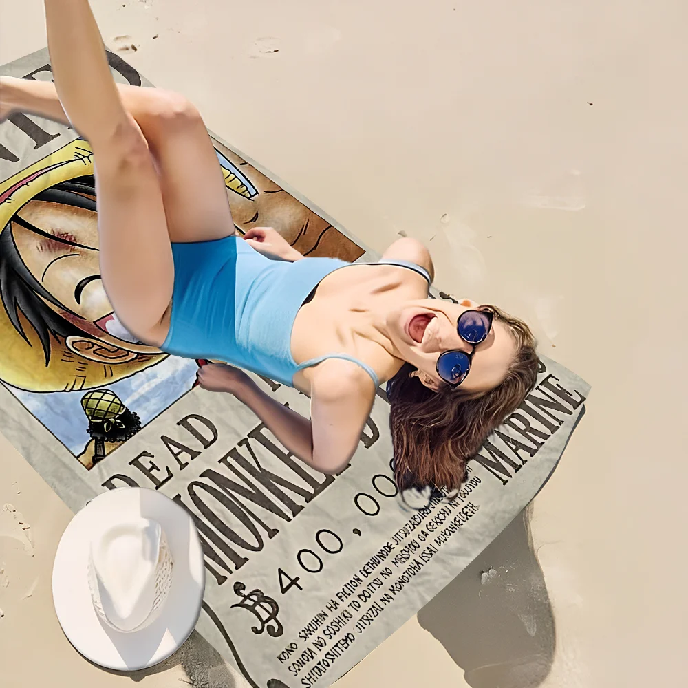 Anime O-One P-Piece Beach Towel Colorful Bath Towels For Girl Microfiber Quick Dry Custom Sand Free Beach Yoga Spa Gym Pool 3