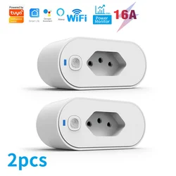 Smart WiFi Socket Adapter 16A with App and Voice Control - Compatible with Alexa and Google Assistant - WHDZ08-WiFi-16-P-2pc