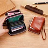 New Women's Wallet Wrist Strap Short Retro Style Coin Change Storage Bag Girls Portable Mini Card Holders Zipper Money Clip C03 3