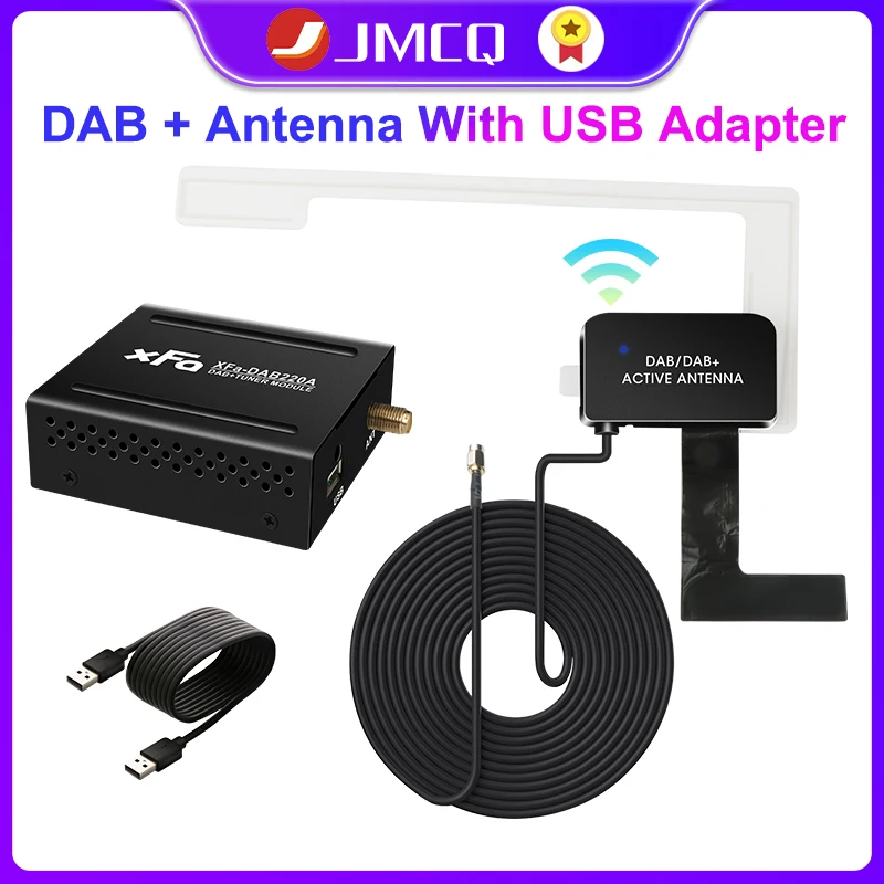 

JMCQ DAB/DAB+ Antenna With USB Adapter Android Car Radio GPS Stereo Receiver Player For Universal