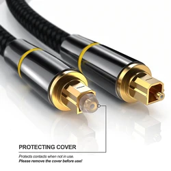 Premium Optical Fiber Audio Cable for High - Quality Home Theater Sound (Zinc Alloy)