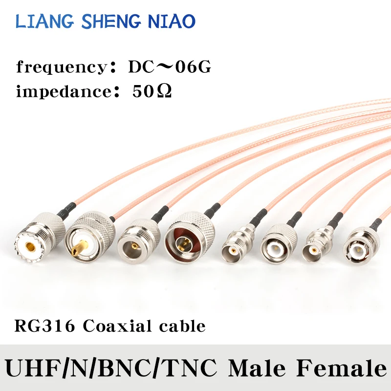 RG316 coaxial Cable UHF PL259 Male Plug 50 Ohm RF Extension Cable Connector Adapter UHF series RF Jumper Pigtail 0.1m-30m 1pce pl259 uhf male plug center to uhf female so 239 so239 jack rf adapter connector