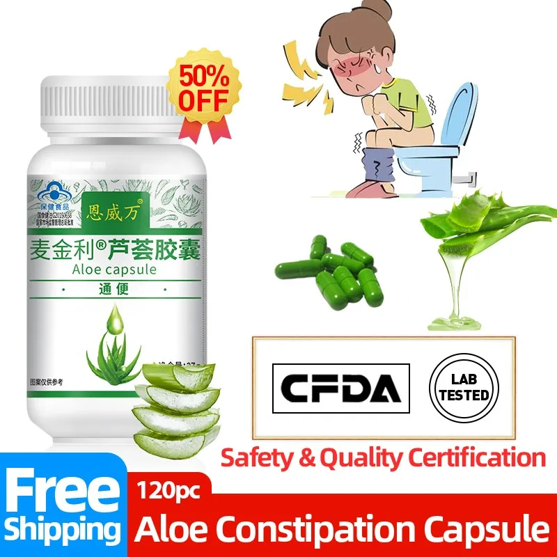 Constipation Relief Treatment Non Laxative Aloe Vera Capsules Improve