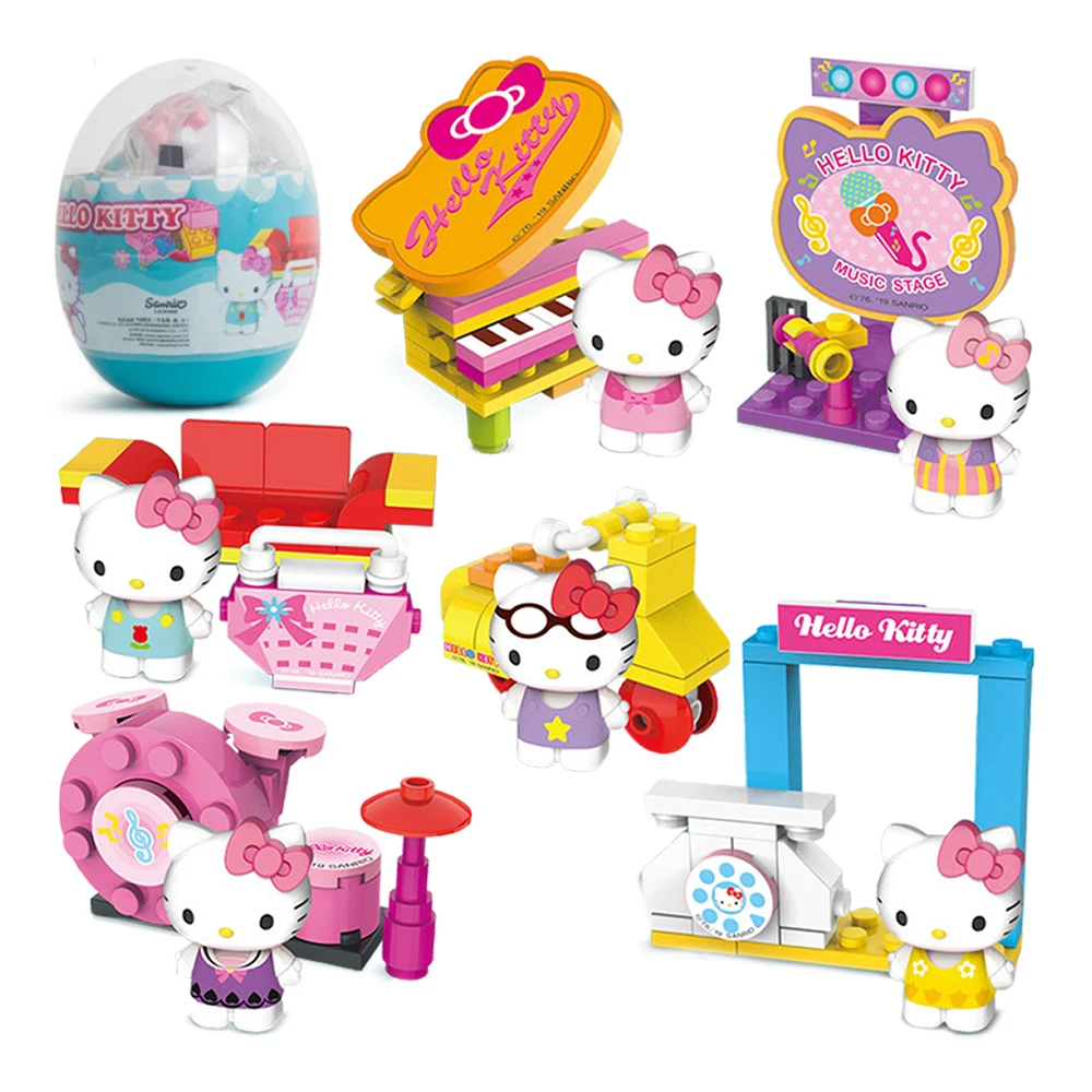 Sanrio Hello Kitty Building Block Set Sanrio Anime Puppet Twisted