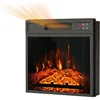 Electric Fireplace Insert, Recessed Fireplace Heater with Low Noise, Remote Control with Timer, Touch Screen, 1