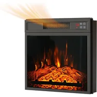 Electric Fireplace Insert, Recessed Fireplace Heater with Low Noise, Remote Control with Timer, Touch Screen, 1