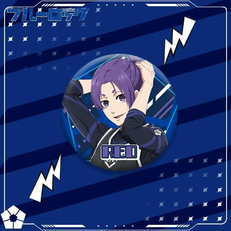 Official Blue Lock Anime Fan Art Collection Badge Featuring Iconic Characters