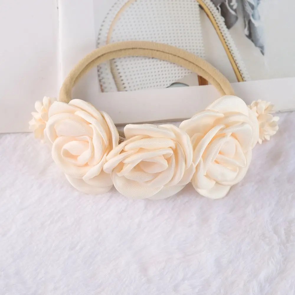 1 stücke/3 stücke Baby Mädchen Stirnband set Nette Baby Elastische Haarband Neugeborenen Kopf Blume Kleinkind Stirnband headwear Kinder Zubehör – Detail 5