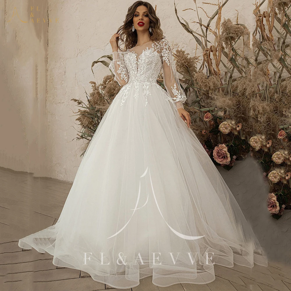 

White Tulle Wedding Dresses Sweetheart Long Sleeve Women's Dress Wedding Gowns for Women 2024 Bride Elegant Gown Woman Womens