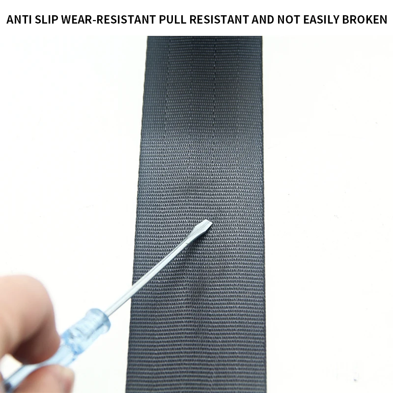 Truck Binding Strap Brake Rope Wear-resistant Black Flat Belt Rope Car Seat Belt Strap Cargo Binding