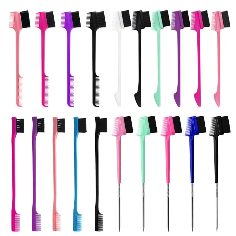 

1 X Beauty Double Side Edge Hair Comb Control Hair Styling Brush Salon Professional Accessories Hair Brush 2 in 1