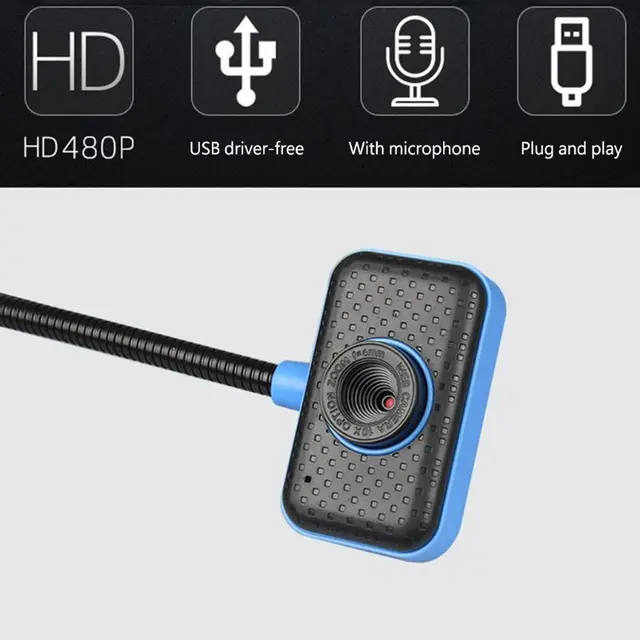 E9LB Computer Webcam with Noise Reduction Microphone for Creative Practical Web Camer 1
