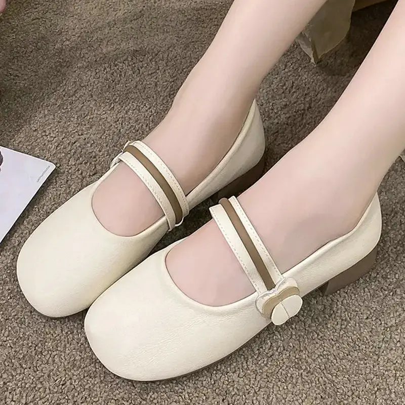 

Shoes Woman 2023 Casual Female Fashion Soft All-Match Shallow Mouth Flats Round Toed New Summer Dress Mary Jane Shoes Кросівки