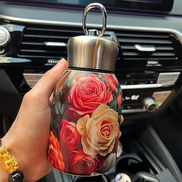 Portable 304 Stainless Steel Insulated Cup 300ml Mini Coffee Mug Double Wall Leak-Proof Water Bottle Outdoor Travel Office 5