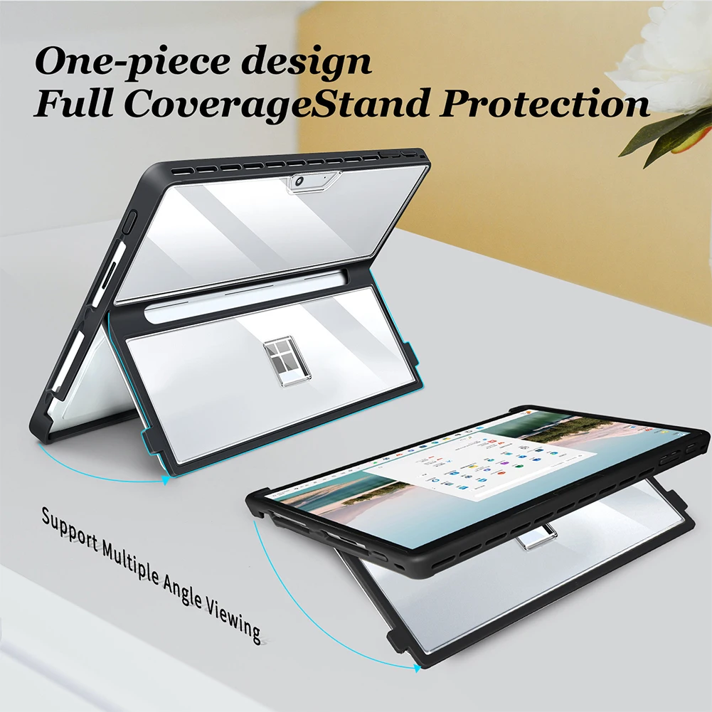 Hard Case For Microsoft Surface Pro 11 10 9 8 13 Inch Shockproof Protective Rugged Cover Compatible with Type Cover Keyboard