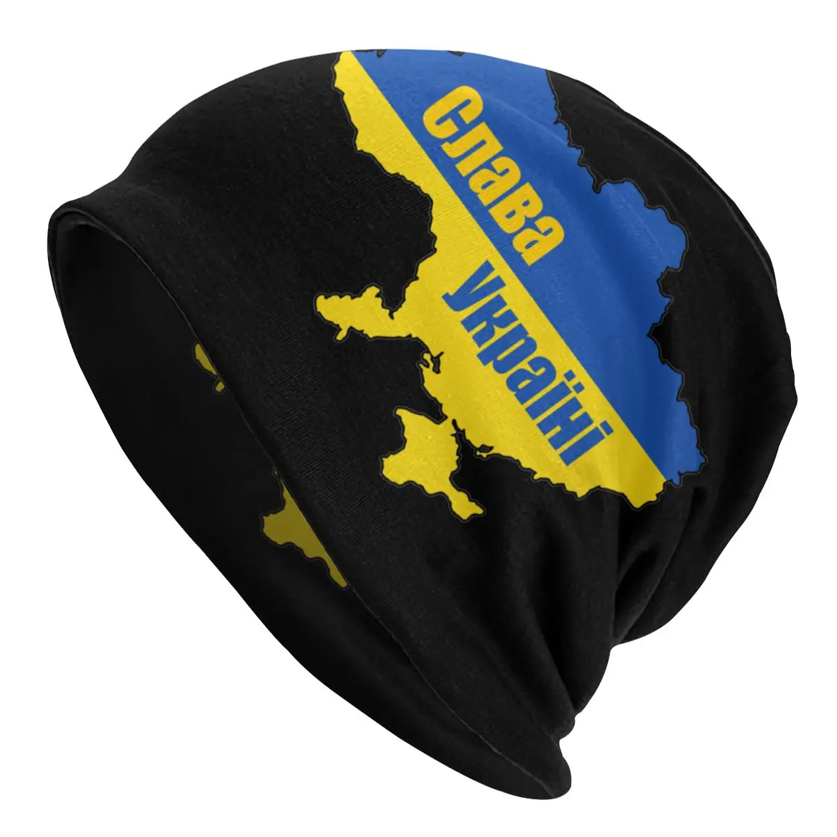 

Slava Ukraine Bonnet Hat Knitting Hats Vintage Street Nation Map Skullies Beanies Hats Men's Women's Spring Dual-use Cap