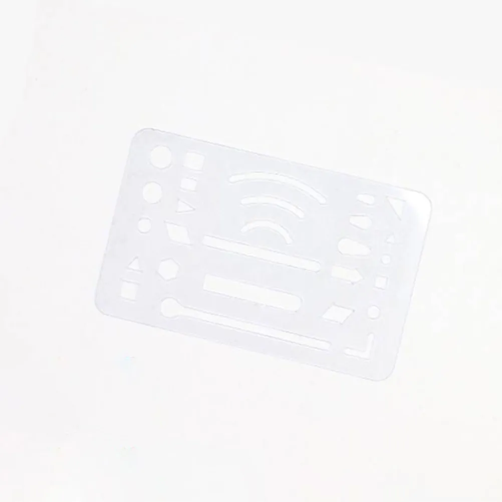 3Pcs 지우기 쉴드 플라스틱 드로잉 템플릿 다목적 제도 도구 기계 공학 디자인 드로잉 용품