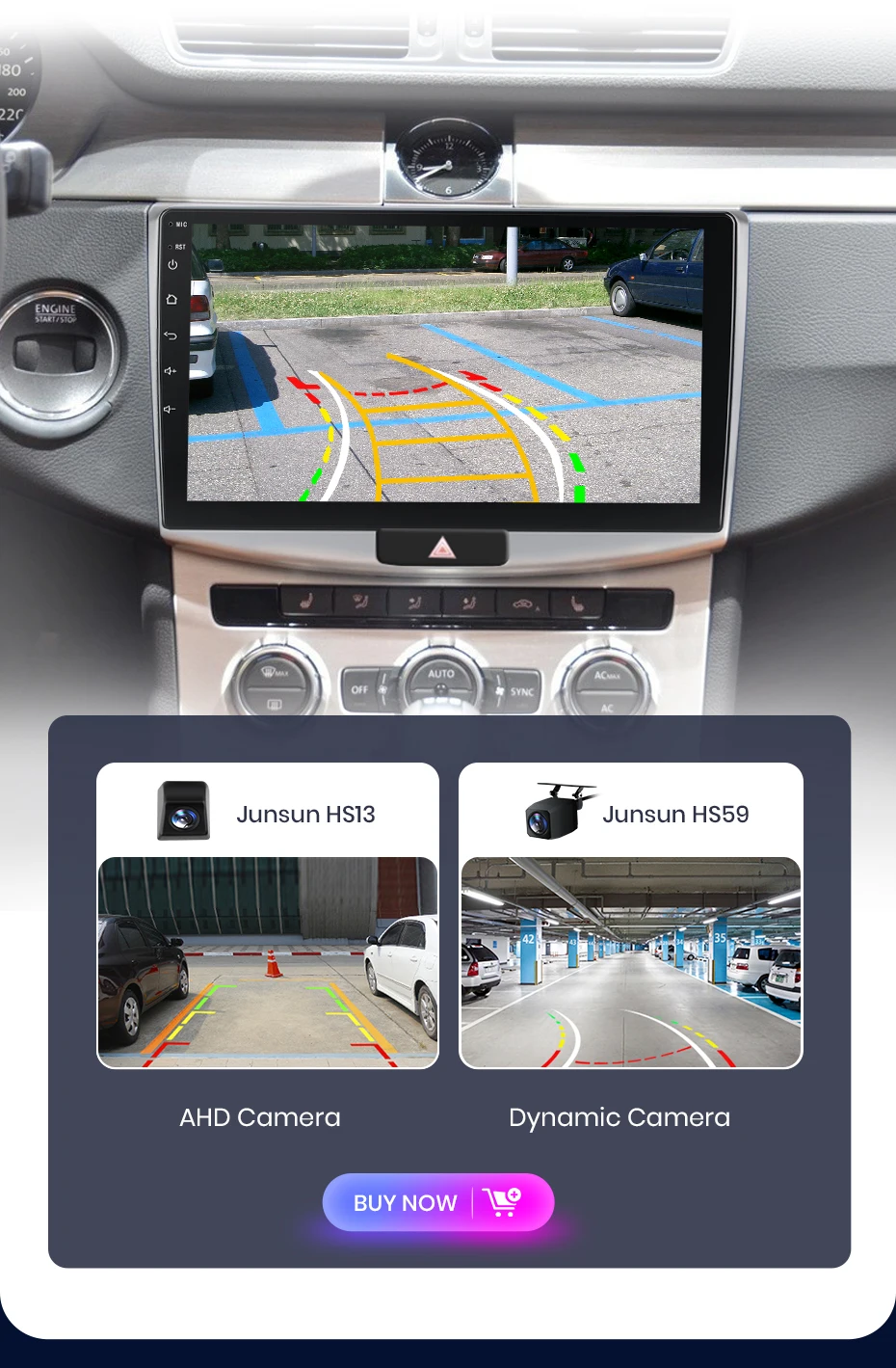 S649e0f41656440e9b96014a2986bc0bdE Junsun V1Plus 8+256GB Android 12 Car intelligent systems For Passat B7 B6 CC 2010-2015 AI Voice Control Navigation GPS Carplay