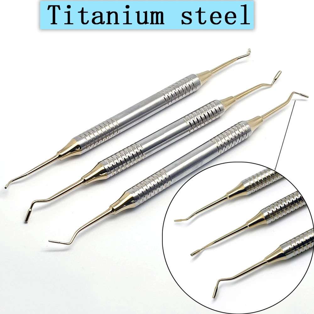 

3pcs/set Amalgam Dental Filling Plugger Dental Composite Spatula Plated Head Filler Dental Equipment Dentist Steel Tools