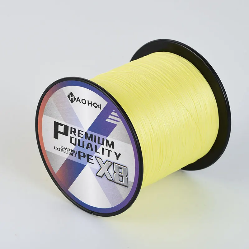 HAOHAI  X8 100YDS 500YDS 1000YDS Braided Fishing Line 8 Strands MultiColor Multifilament Saltwater PE Line 12LB-80LB 6