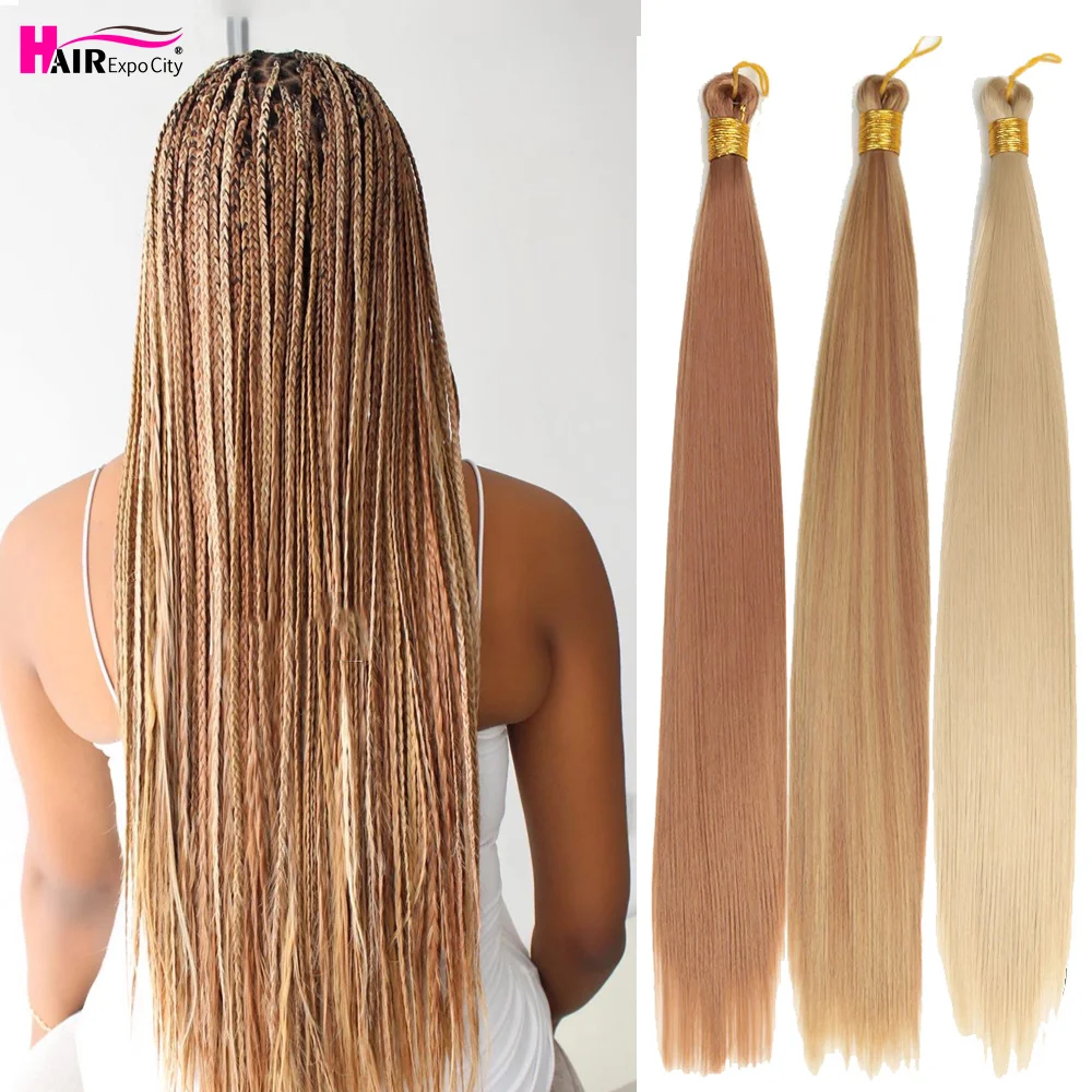 Long-Straight-Bulk-Hair-22inch-Synthetic-Natural-Hair-For-Braids-613 ...