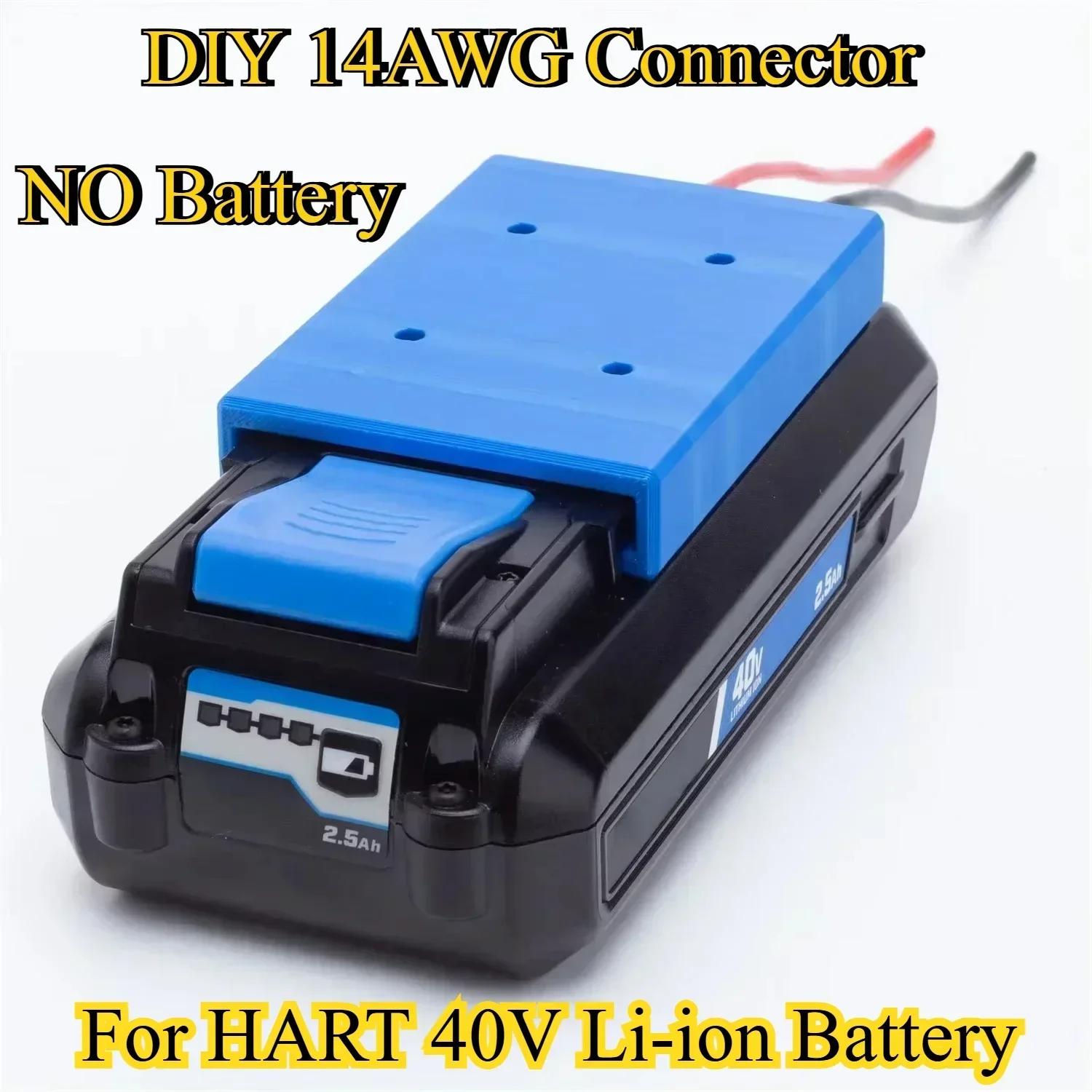 HART 40V 리튬 이온 배터리 용 DIY 무선 출력 어댑터 로보틱스 파워 휠 DIY 14AWG 커넥터 (배터리는 포함되어 있지 않음)