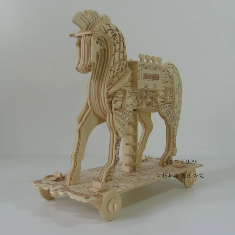 Diy 3d cavalo elefante de madeira puzzle edifício modelo jogo fácil  montagem brinquedo presente para crianças adolescente adulto decoração mesa  - AliExpress