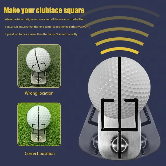 Trident Golf Ball Scriber Marker Set Golf Ball Alignment Marking Tool Magnetic Swing Train Putting Practice Golf Hat Clip Mark 2