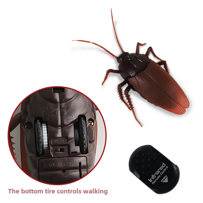 Trick Electric Cockroach Pet RC Simulation Animal Robotic Remote Control Ant Toy Halloween Xmas Mini Gift for Adult Prank Insect remote control insect toys remote control pet toys