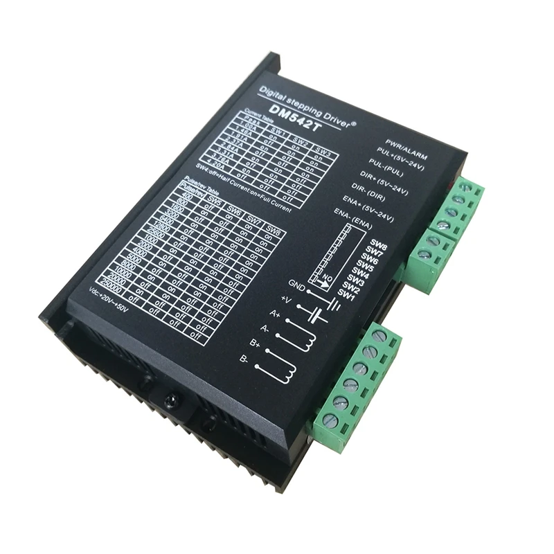 

DM542T CNC Stepper Motor Driver 1.0-4.2A 20-50VDC 1/128 Micro-Step Resolutions Compatible With 17 And 23 Stepper Motor