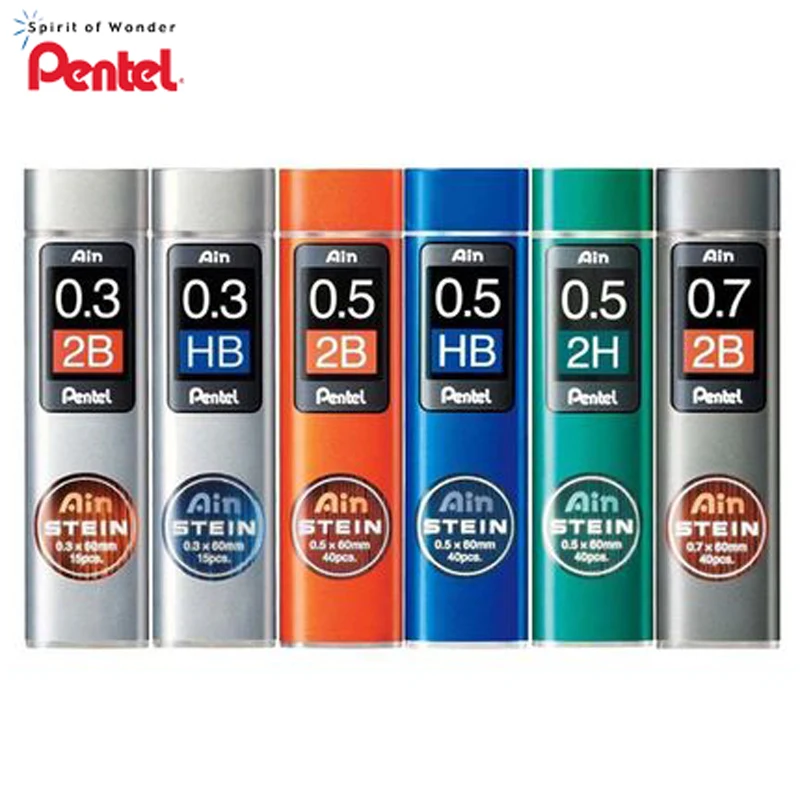 1PCS Japan PENTEL C275 Mechanical Pencil Refills Ain STEIN 0.3 0.5 0.7 0.9mm Art Supplies Pencil Refills Student Stationery