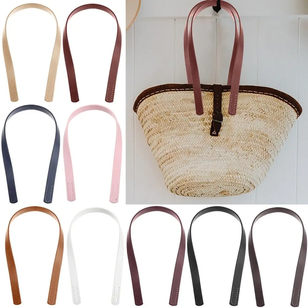 PU Leather Shoulder Bag Strap 2Pcs PU Leather Shoulder Bag Strap Women Girls Bag Handles DIY Replacement Handle for Handbag Belt Accessory