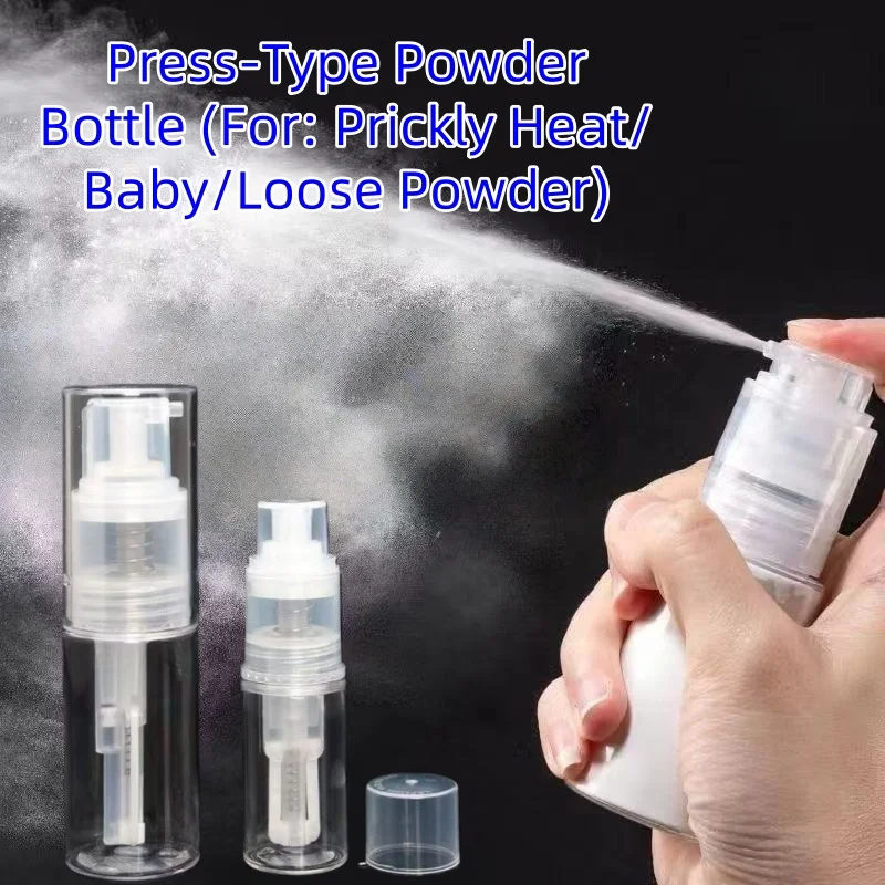 15-180ml Refillable Powder Spray Bottle, Press-Type Empty Bottle for Baby Powder, Glitter & Hair Styling, 128 chars