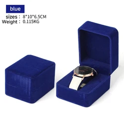 Elegant Velvet Round Corner Watch and Jewelry Storage Case (U)